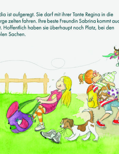 Kinderbuch Illustration Campingurlaub