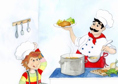 Illustration Koch Küche